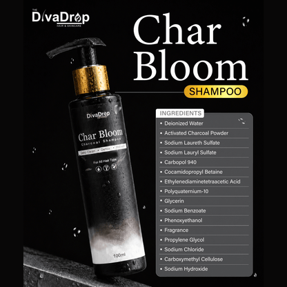 Char Bloom Activated Charcoal Shampoo – 100ml