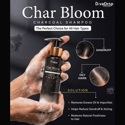 Char Bloom Activated Charcoal Shampoo – 100ml